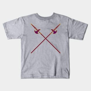 Crossed Halberds (Purple) Kids T-Shirt